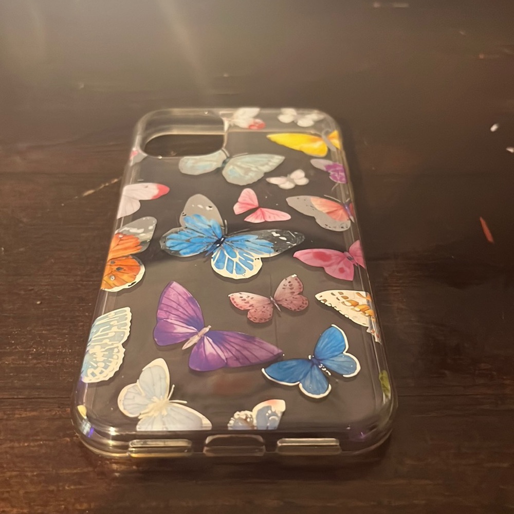Clear butterfly iPhone case